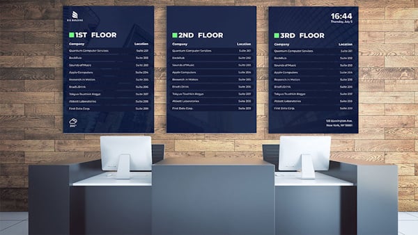 Digital directory board installation in Birmingham, Alabama