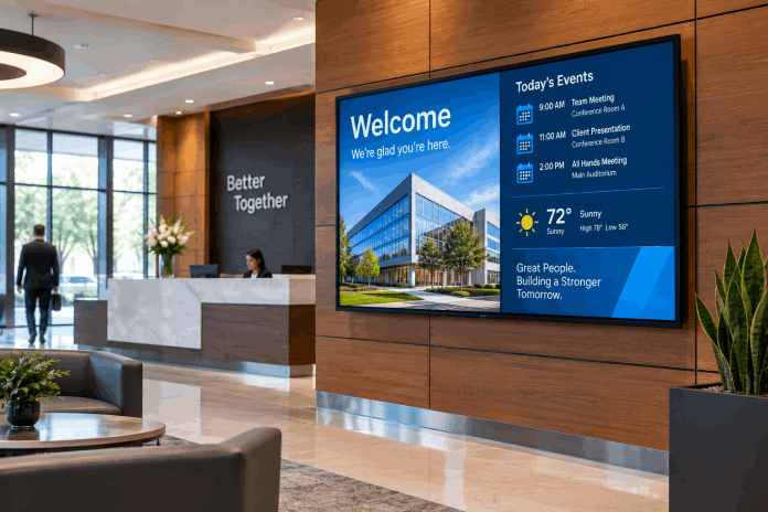Digital info board installation in Alabama