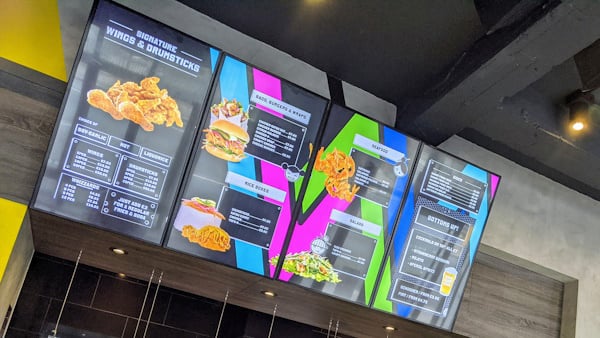 Digital Menu board installation in Birmingham, alabama