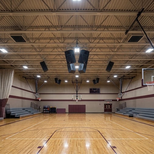 Alabama gym and stadium sound system installation