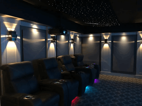 Home theater lighting installation in Birmingham, Alabama