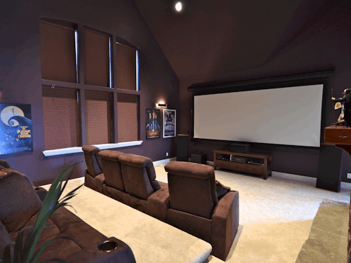 Home theater projector installation in Birmingham, Alabama