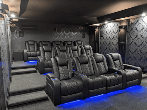Home theater seating installation in Birmingham, Alabama
